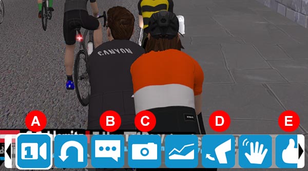 Aktionsmenü Zwift