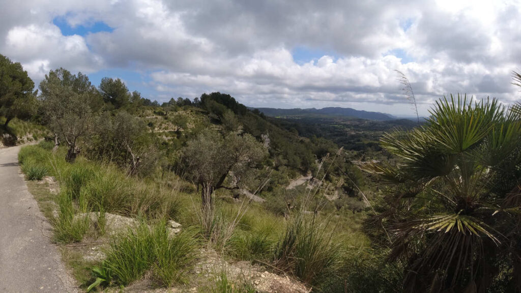 Sehr schöner Anstieg im Osten von Mallorca: Ermita de Betlem