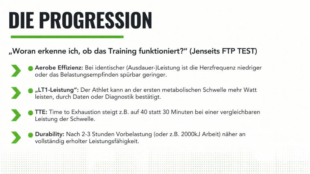 Woran erkenne ich, ob das Training funktioniert?