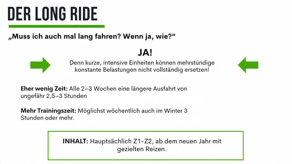 Wie oft sollte man einen Long Ride machen?